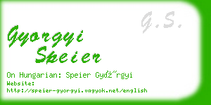 gyorgyi speier business card